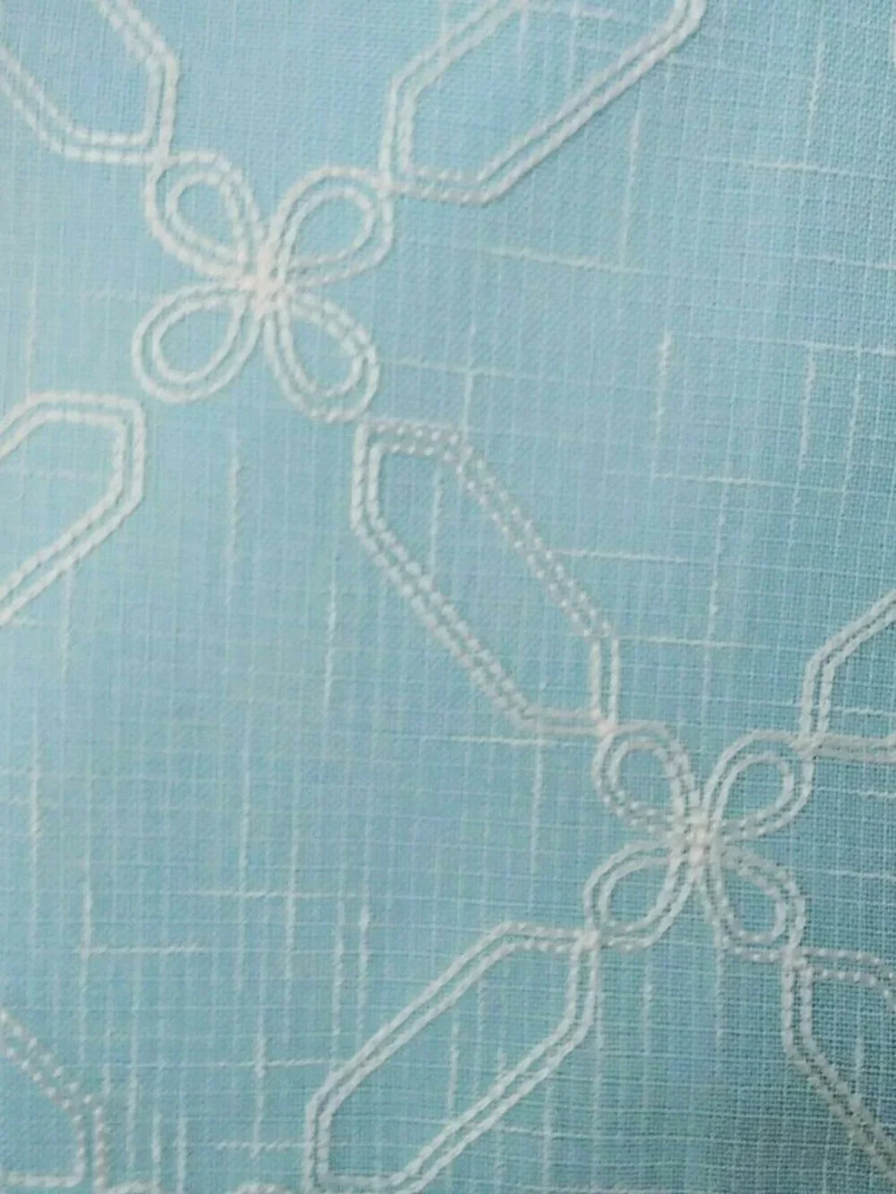 Designer Collection 2 Pk Elite Curtain Panels White Embroidered 38x84 Ea Sheer